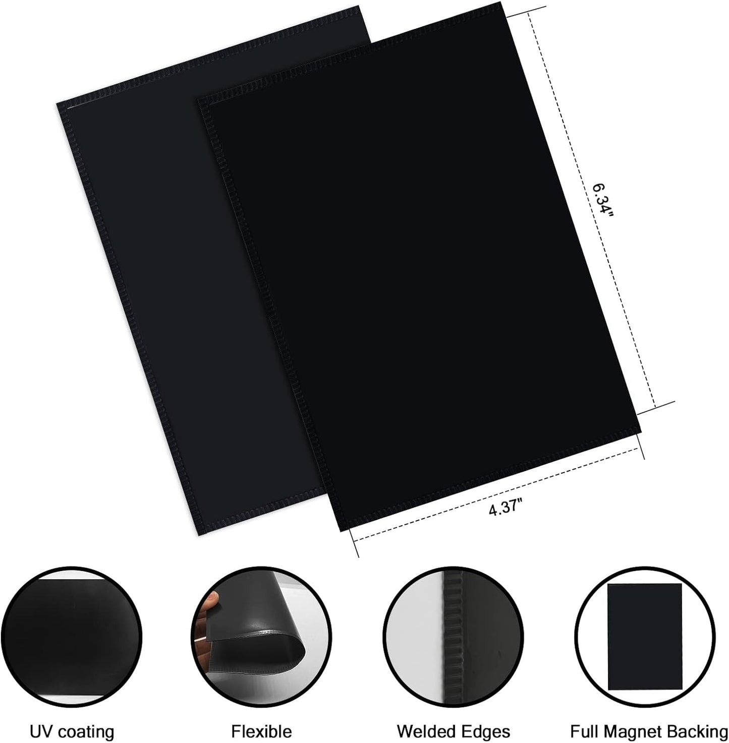 Black Magnetic Picture Frame 4X6 for Refrigerator-20 Pack,Black Photo Magnets Sleeves