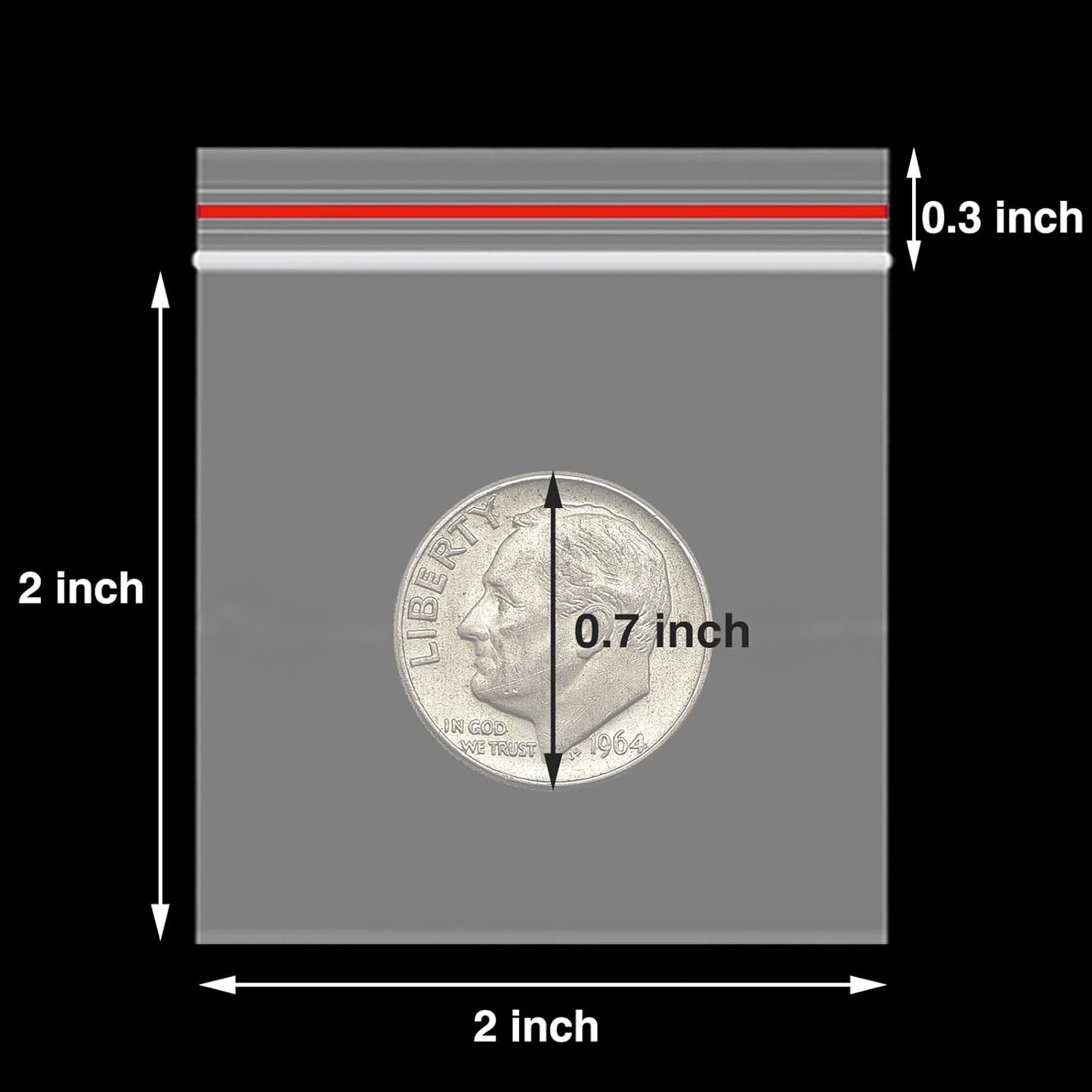 600Pcs 2x2 Inch Mini Plastic Bags, Resealable Small Zip Baggies for Small Business, Storage, Gifts, Candy, Screws, Jewelry, Daily Pills