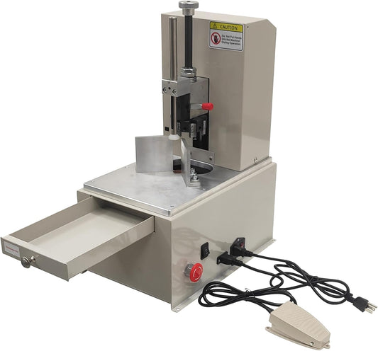 Electric Corner Round Cutting Machine with Foot Switch Electric Corner Rounding Machine with R3-R9 Seven Kinds of Cutting Blades for Name Card Film Leather 110V 120W