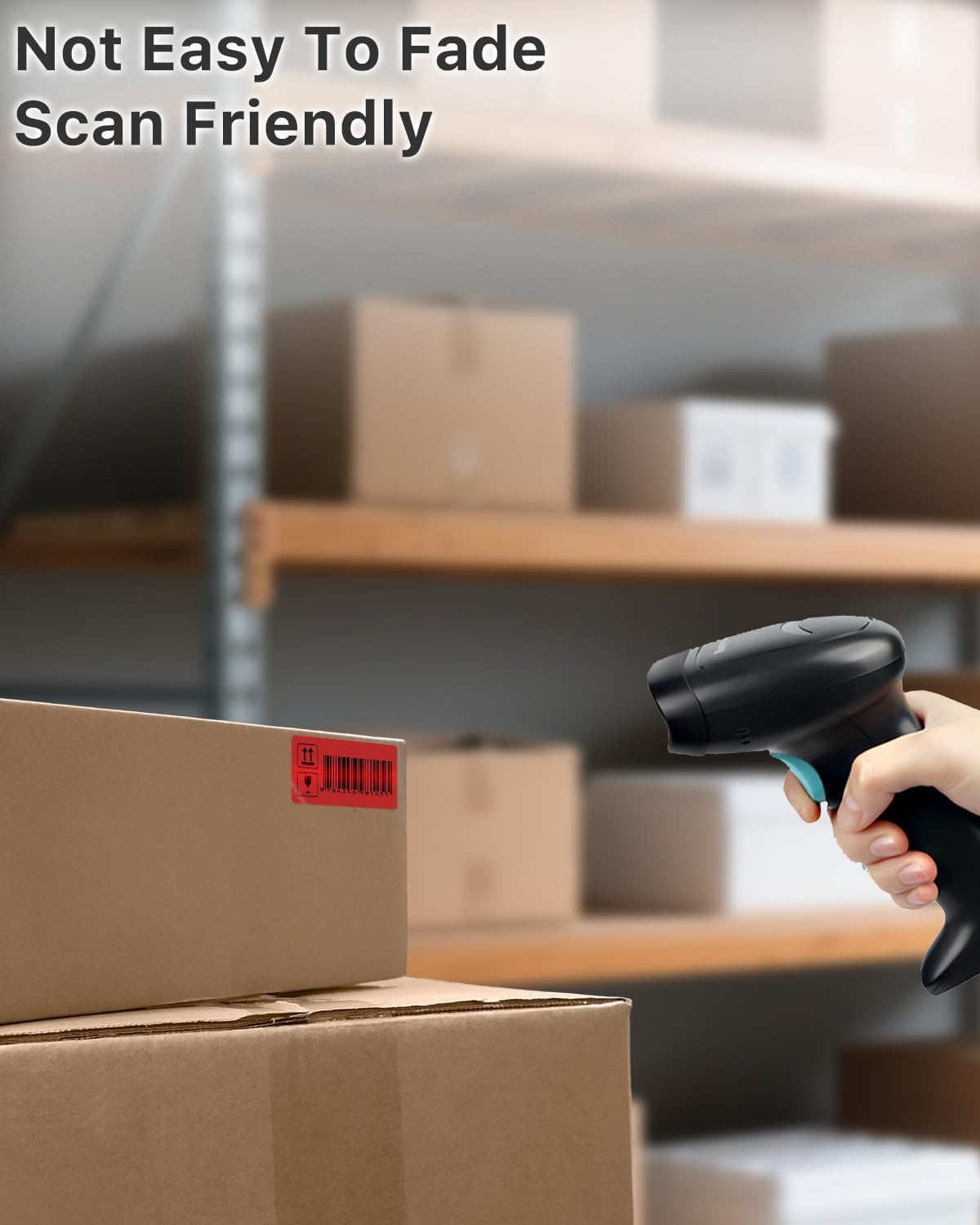 iEager 2.25x1.25 Inch Thermal Labels, Red Durable Thermal Printer Stickers, Self-Adhesive Rectangle Shipping Label Printer Sticker for Barcode, Name, Address, 1000 Labels/Roll