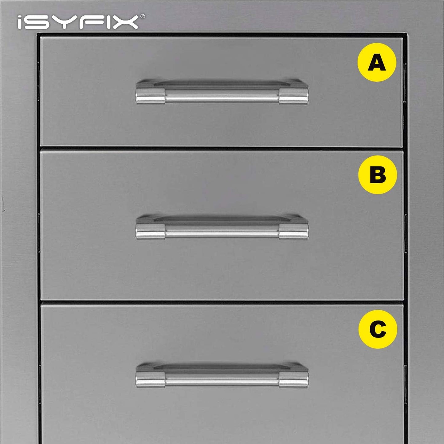 iSYFIX Yellow Vinyl Letters Stickers - 1.5 inch Self-Adhesive, A to Z, 4 of Each Letter - Premium Decal Indoor & Outdoor, For Inventory, Storage, Organizing, Alphabet for Boxes, Toolbox, Lockers