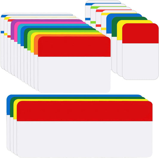 KICNIC Sticky Tabs 480 Pcs, Adhesive Book Tabs, Page Markers, 1 Inch, 2 Inch, 3 Inch Annotation Tabs, Labels for Books, Notebooks, Files, Binders, Bible, Flags for Office and School Use (10 Colors)