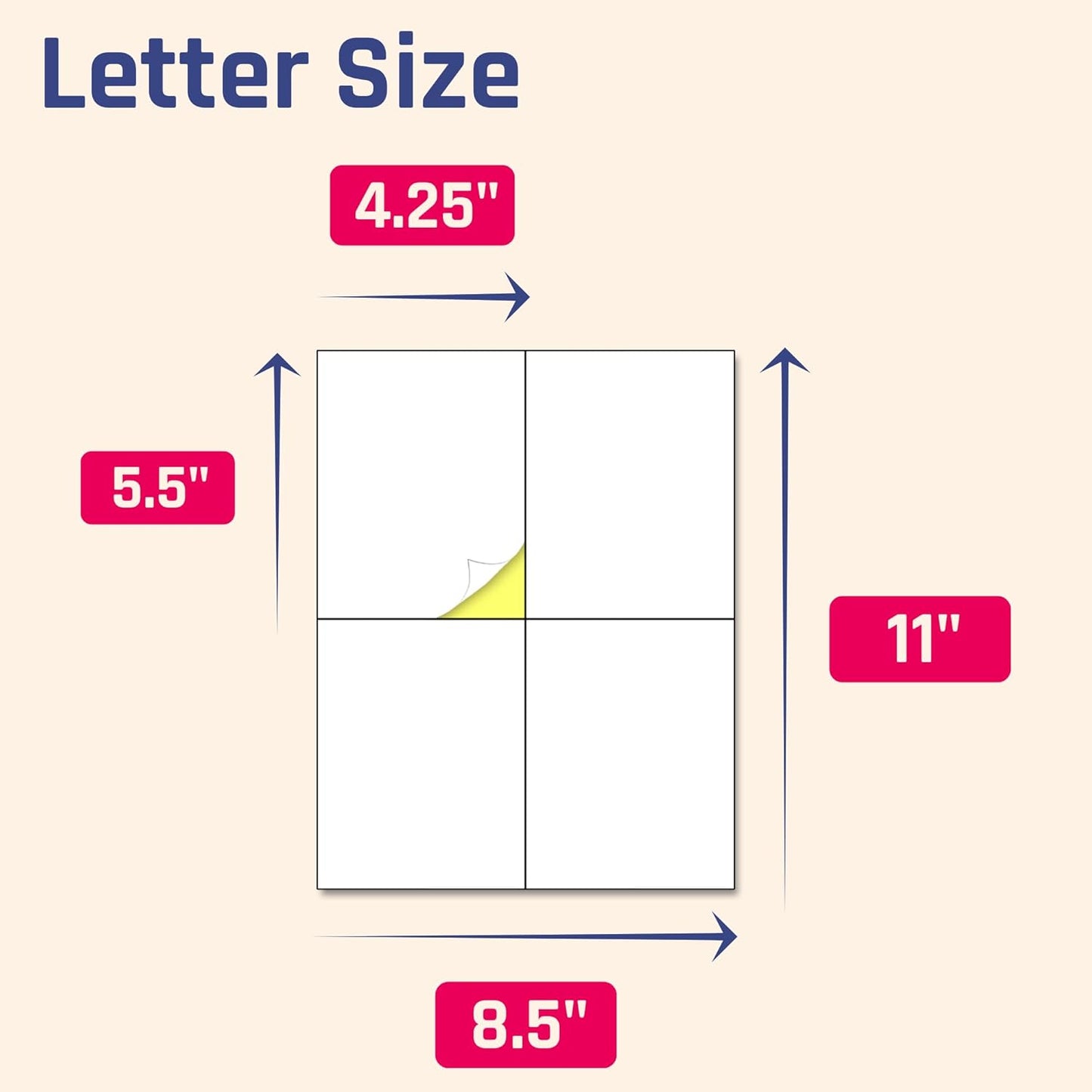 30 Sheets - Large Shipping Address Labels, Mailing Label Stickers for Packages, Storage Bins - 4 per Sheet, 120 Pieces