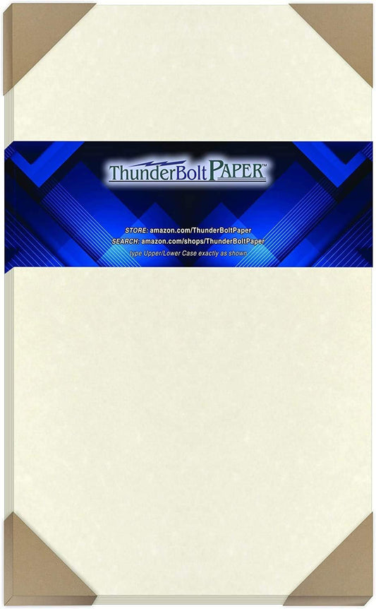 25 White Parchment 65lb Cover Weight Paper 8.5 X 14 Inches Cardstock Colored Sheets Legal Size -Printable Old Parchment Semblance