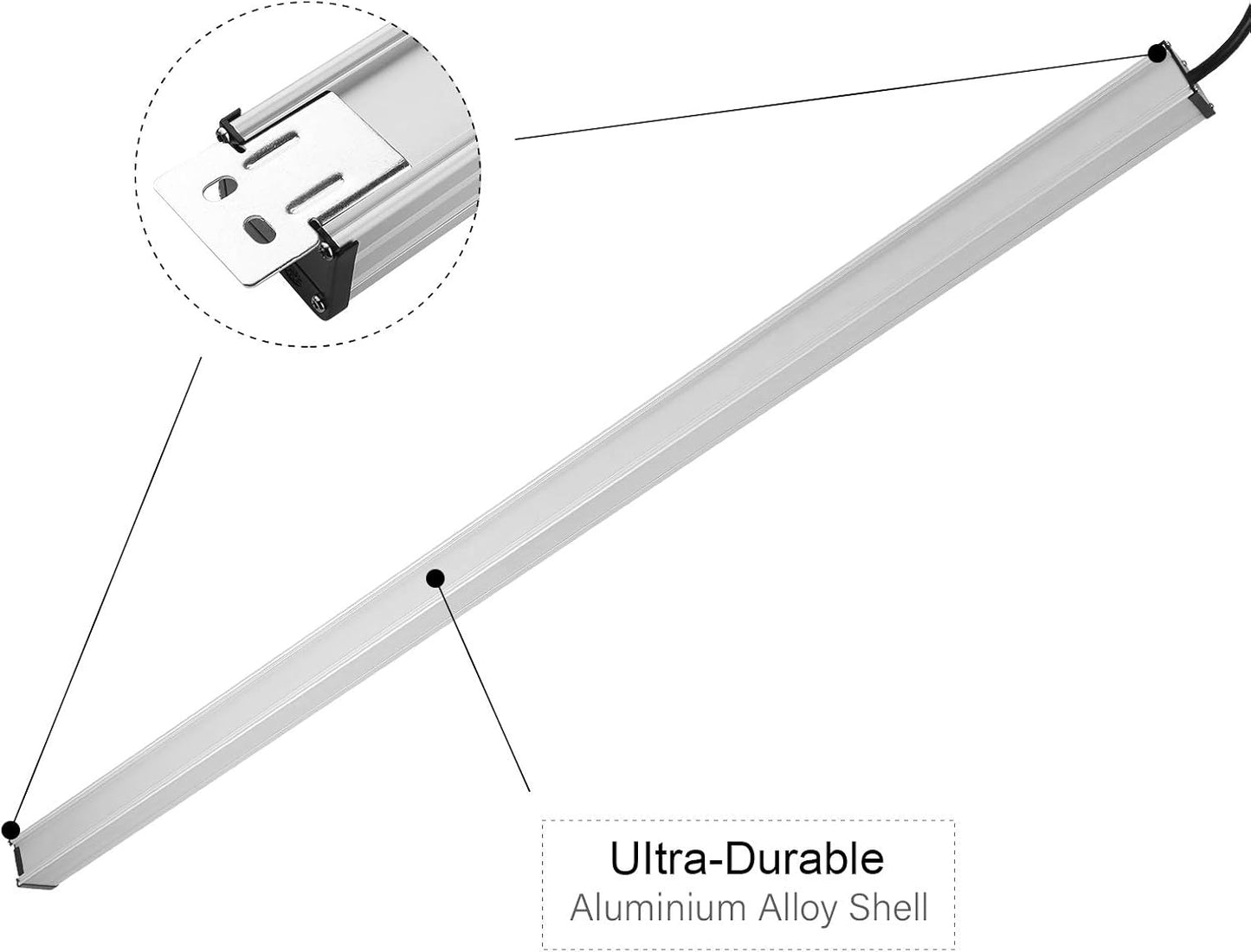 16 Outlet Plugs Heavy Duty Metal Power Strip, Aluminum Workshop Socket with 4 FT Long Cord and Power Switch. 15A, 125V, 1875W Silver