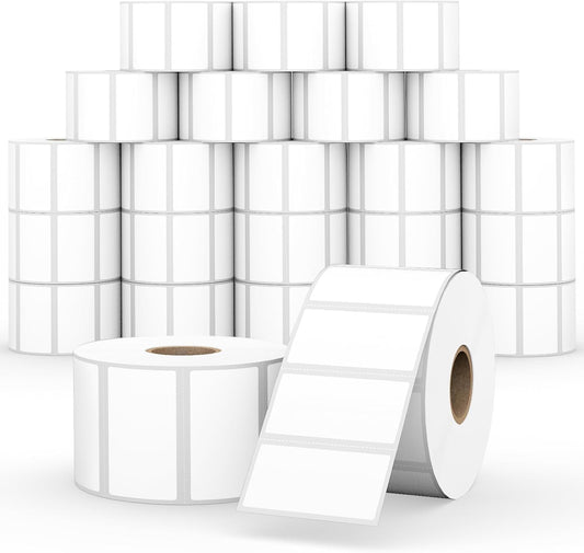 24 Rolls 2" x 1" Direct Thermal Labels, Shipping Labels Compatible with Zebra & Rollo Label Printers for Mailing Postage Address Barcode (1300 Labels/Roll)