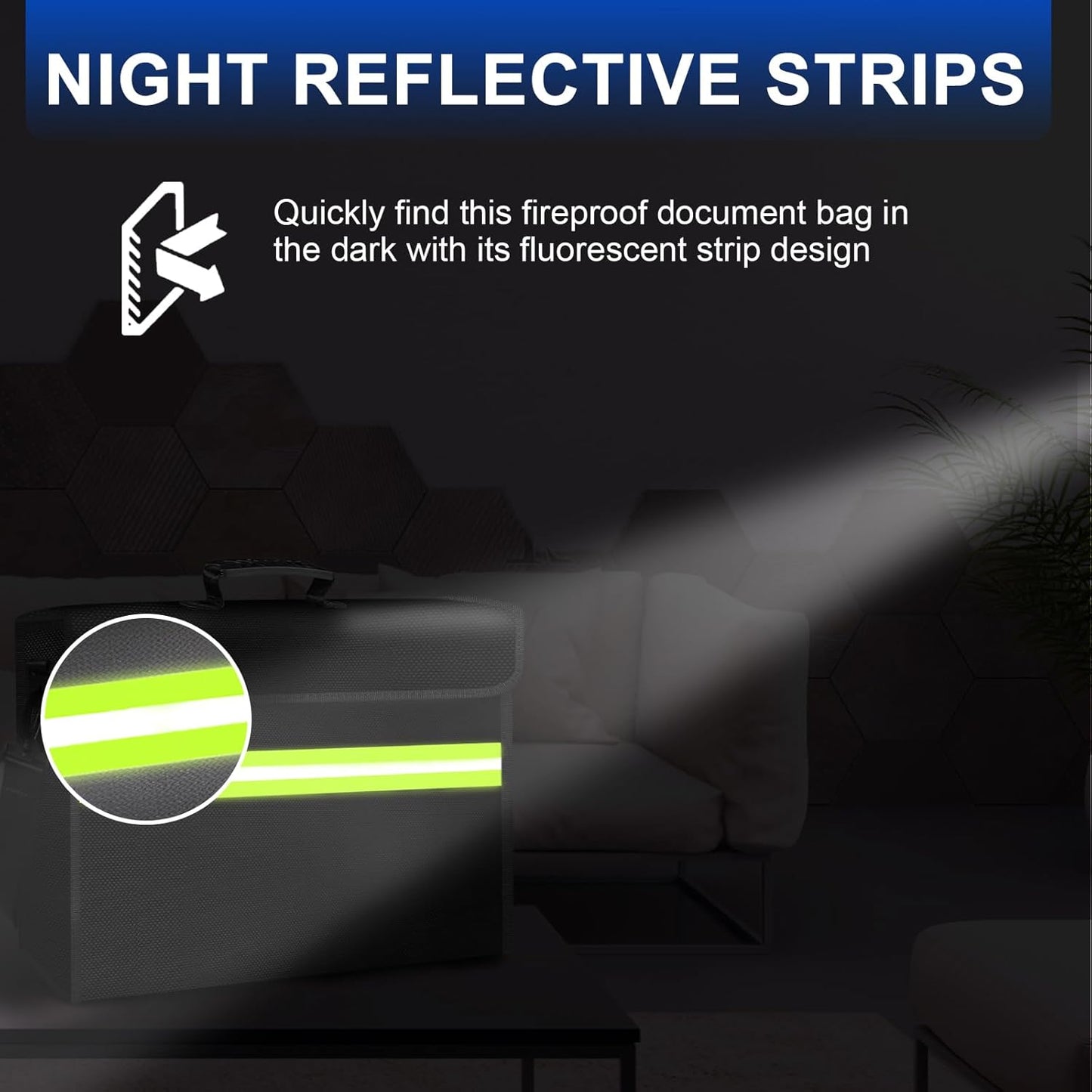 6500°F Large Fireproof Document Organizer with Lock,10 Layers Heat Insulated＆Waterproof Zipper,Removable Folder Layers/Wallet,Portable Home Travel Safe Storage for Files(16.5x12.4x5.5 inches)