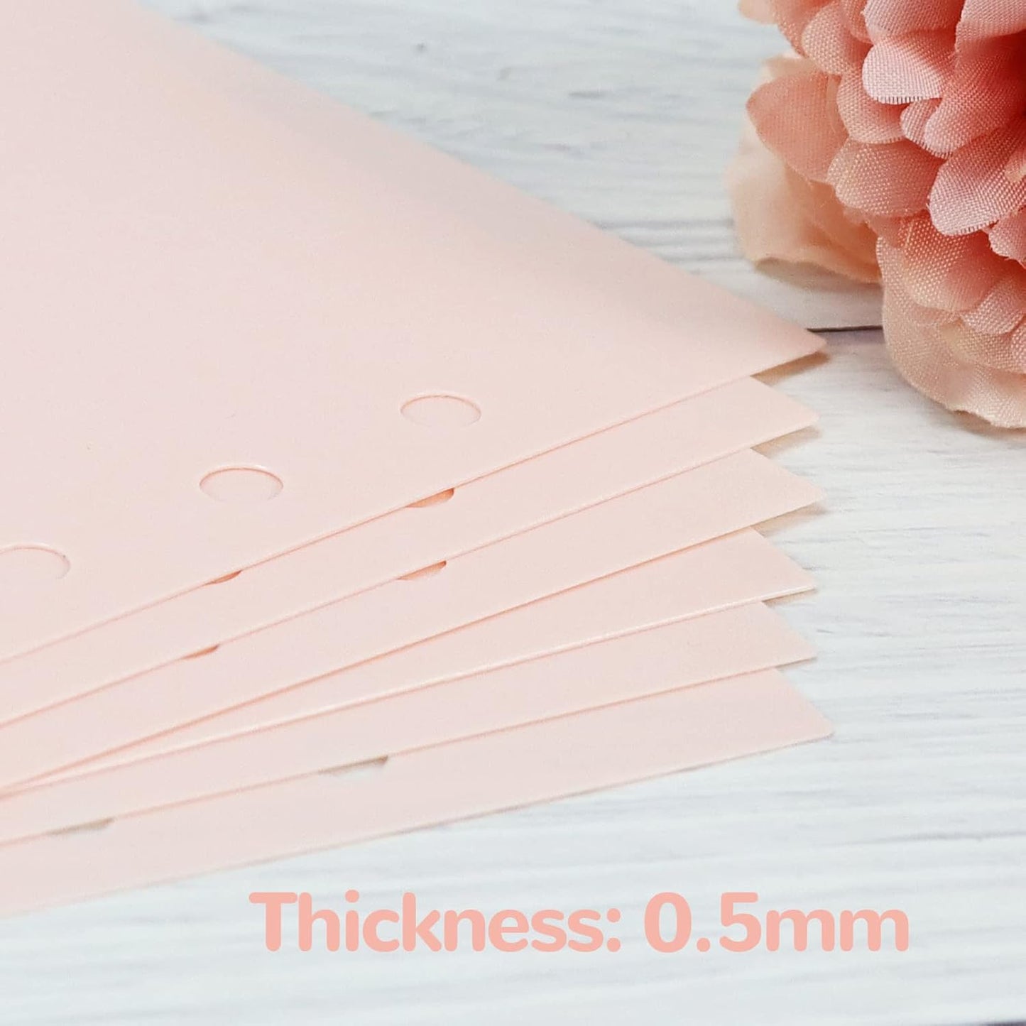 A5 Plastic Binder Dividers 6 Holes Durable Plastic 6 Tab Dividers for 6-Ring Binders, Notebooks, Planners, 5.7x8.3 inch (Pink)