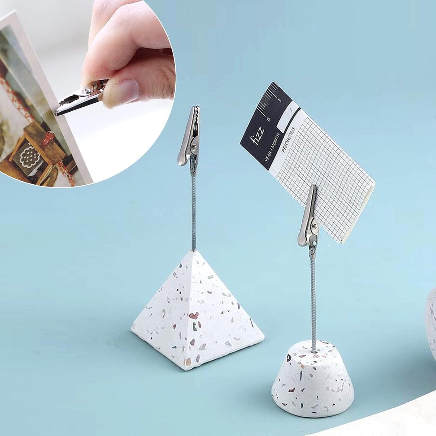 40 PCS Metal Wire Long-Tailed Alligator Clamp Photo Clip Holder - Alligator Clips for Crafts, DIY Card, Photo, Memo Holder (6inch/150mm)