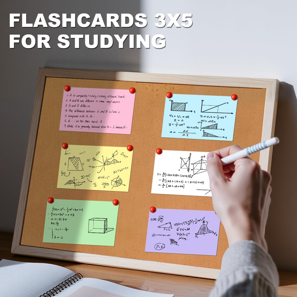 300 Count Blank Index Cards 3x5 Notecards Flashcards for Studying Colorful Flash Cards Blank 3 by 5 Neon unlined Index Cards Bulk Small Cute Cards Pretty Study Flashcards 3 x 5 Note Cards 6 Pack of 50