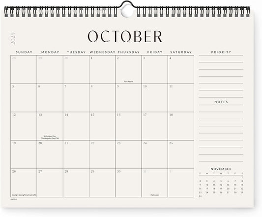 Jotsome Wall Calendar 2025-2026, Monthly Wall Calendar From Now to December 2026 14.2x11.2 inch for Home and Office, Easy Planning