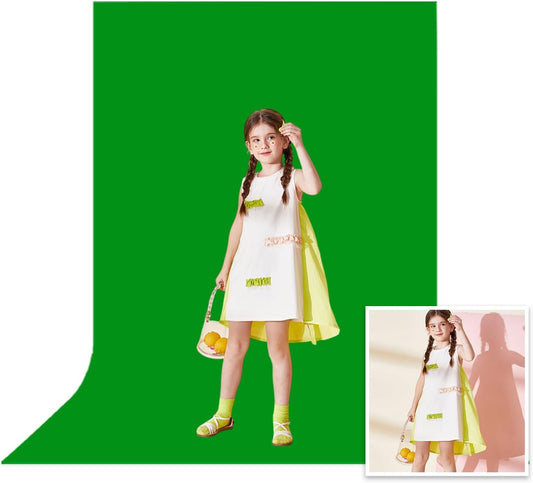 3.3x5Ft Green Backdrop Photography Background, Green Sreen for Photo Studio, Portraits, and Product Shooting, Photo Booth Backdrop, Video Recording Parties