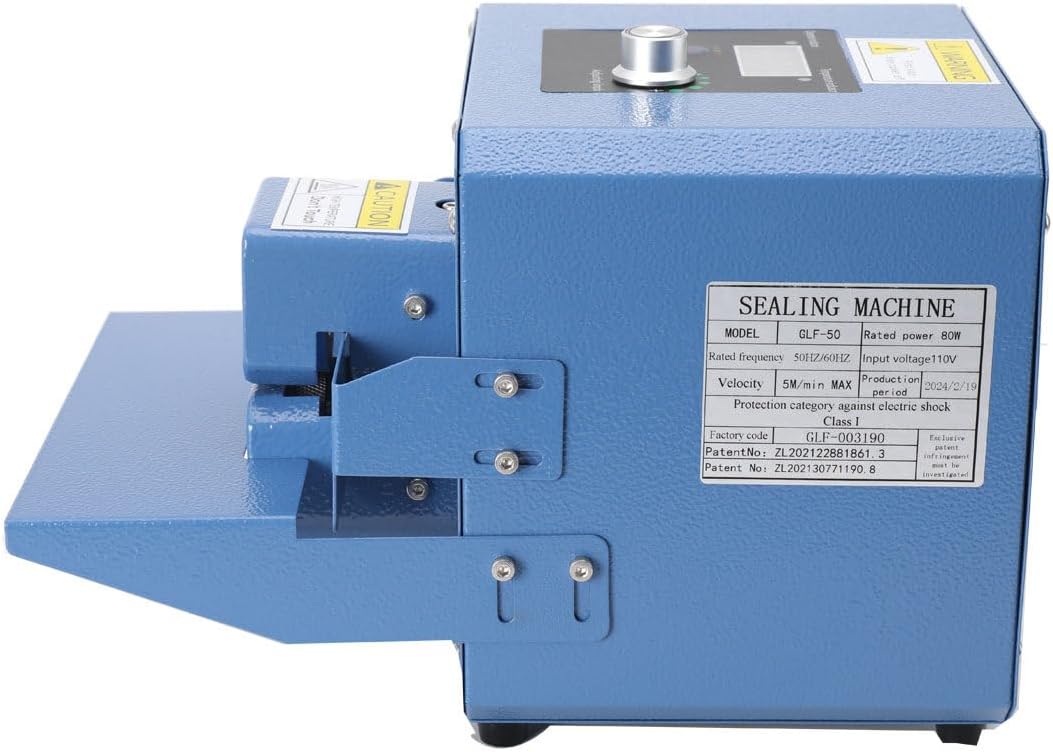 Heat Sealer Machine,Commercial Plastic Bag Sealer,Automatic Plastic Bag Heat Sealing Machine, Continuous Roller Sealer Temperature Control, Bag Sealer For Cookies,Small Shops,Home Kitchen