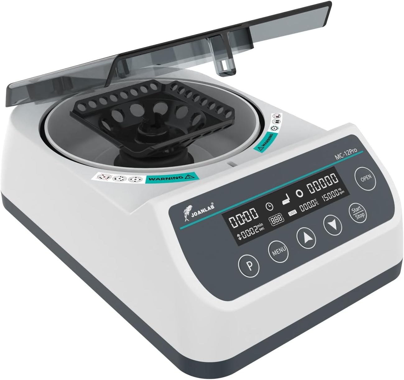 JOANLAB Lab High Speed Centrifuge Machine 12000rpm Bechtop Microcentrifuges 3 in 1 Rotor for 0.2/0.5/1.5/2mL Tube Capacity