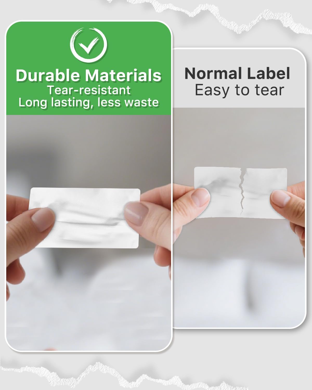 iEager 2.25x1.25 Inch Thermal Labels, White Durable Thermal Printer Stickers, Self-Adhesive Rectangle Shipping Label Printer Sticker for Barcode, Name, Address, 1000 Labels/Roll