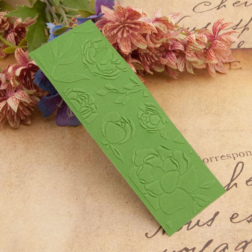 9Pcs Plastic Embossing Folders for Card Making Embossing Machine Template Mold Paper Card Embossing Stencil Flower Leaf Embossing Folder for Scrapbook Photo Album DIY Craft Decoration