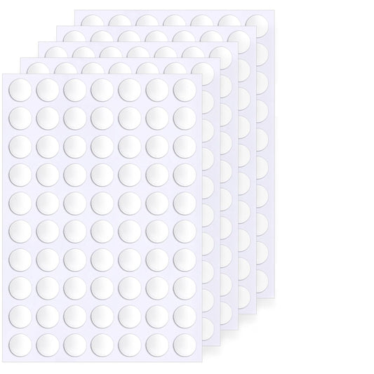 JUNEBRUSHS 350 Pieces Double Sided Sticky Dots, Sticky Tack for Wall Hanging Removable Poster Putty Clear Round Putty No Trace Adhesive Sticky Putty for Balloon Craft DIY Art Office Supplies (10 mm)