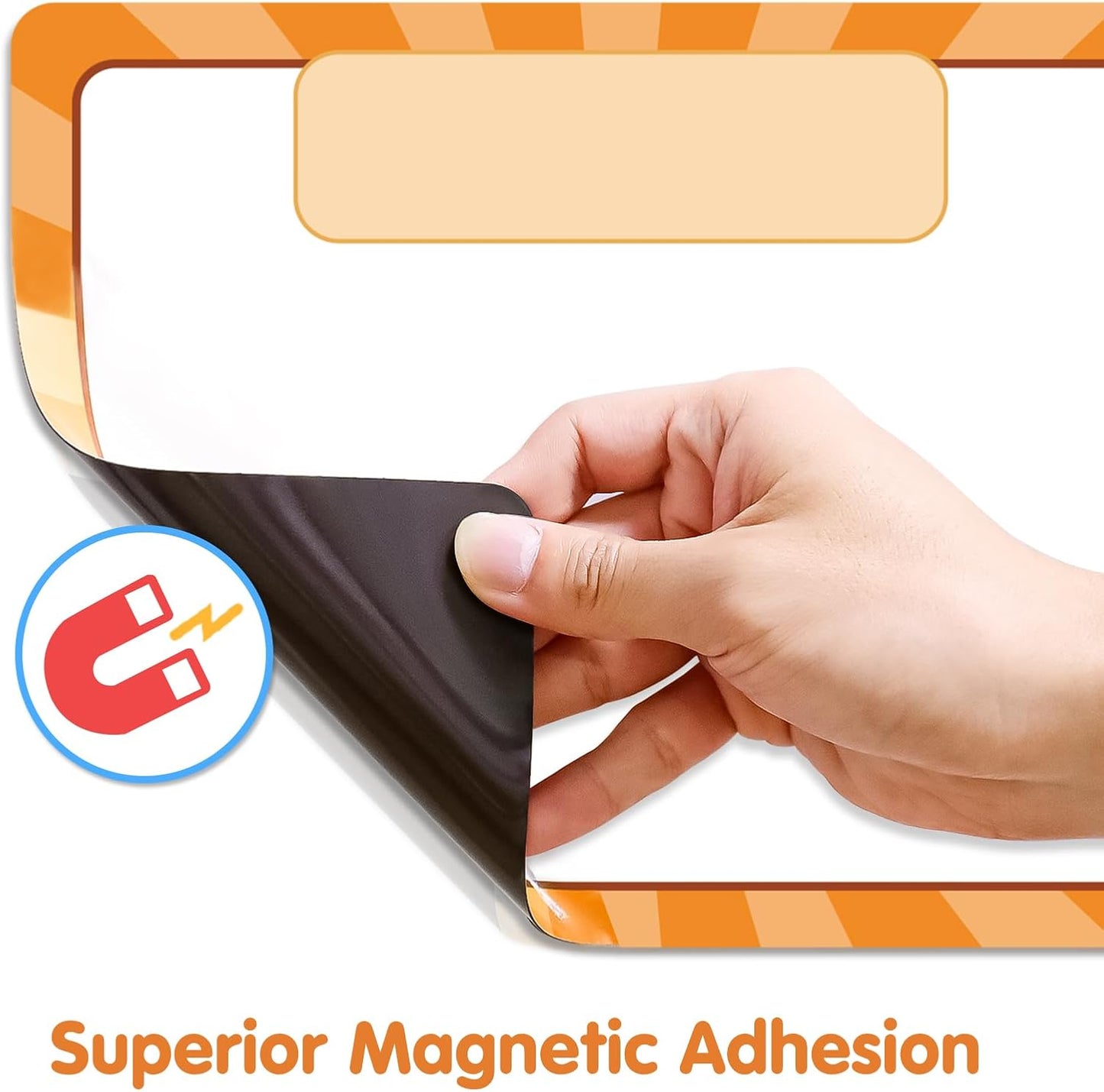 Auchq Magnetic Write ＆ Wipe Paper Organization Chart, Dry Erase Objectives Learning Magnets for Classroom Whiteboard, Great for Classroom Goals Targets, Including 6 Magnets.