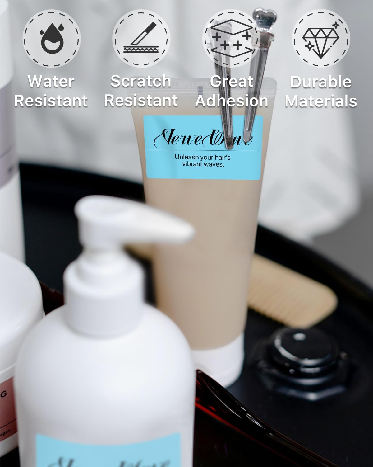 iEager 2.25x1.25 Inch Thermal Labels, Blue Durable Thermal Printer Stickers, Self-Adhesive Rectangle Shipping Label Printer Sticker for Barcode, Name, Address, 1000 Labels/Roll