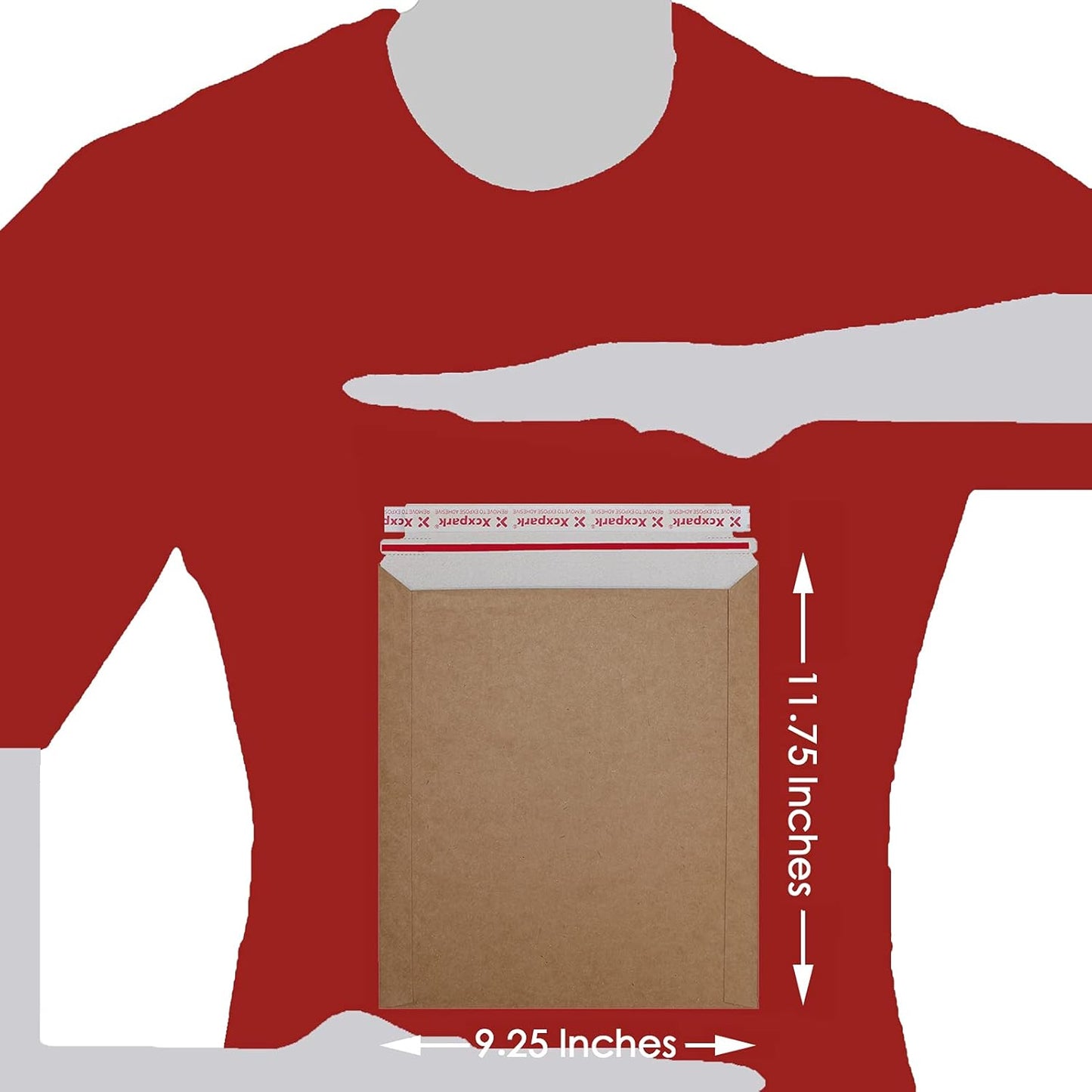 25 Pack kraft brown Rigid Mailers 9.25 x 11.75 inches, Self Seal Photo Document Mailers Premium Cardboard Keep Flat Envelopes for Photos, Pictures, Papers, Files, CD