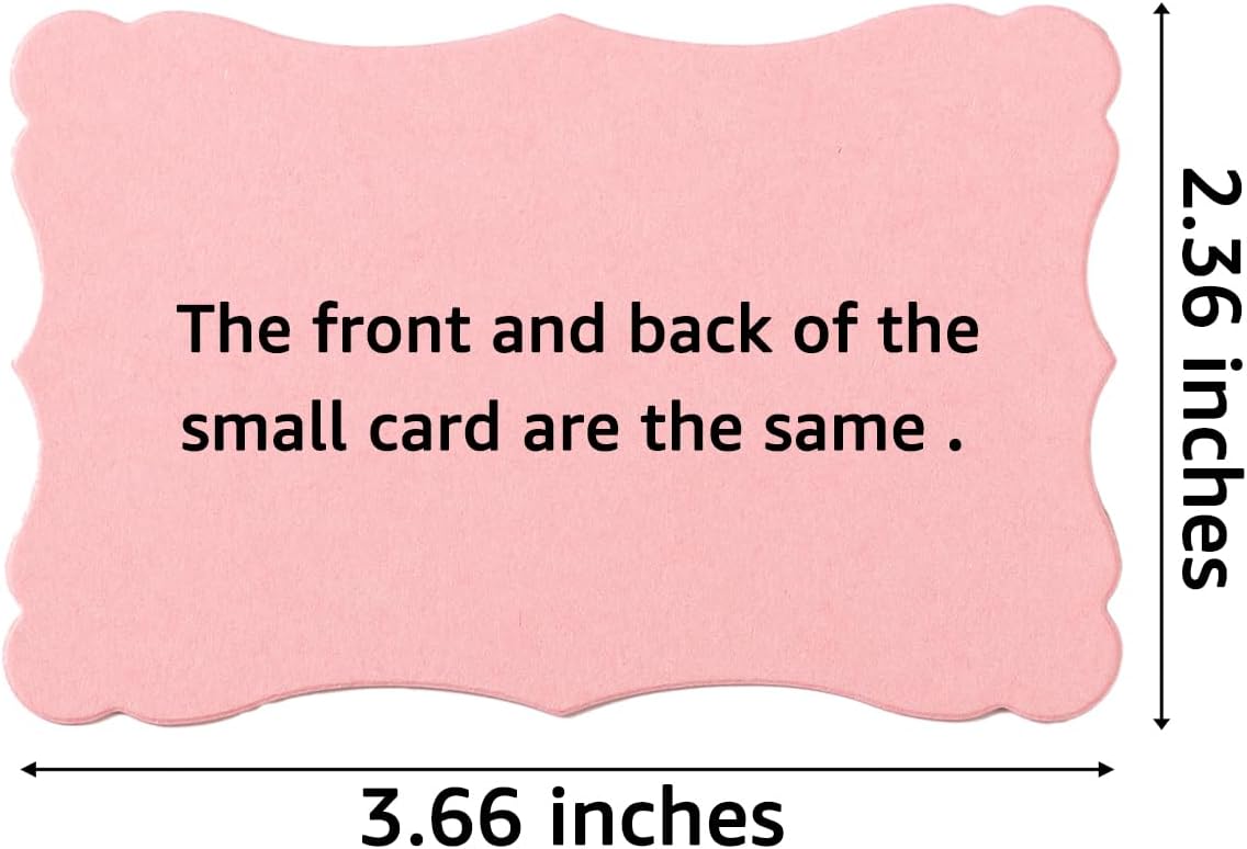 120 Pieces Small Mini Business Cards Vintage Assorted Colors Blank Note Gift for Business Cards, Gift (5 PInk-Red)