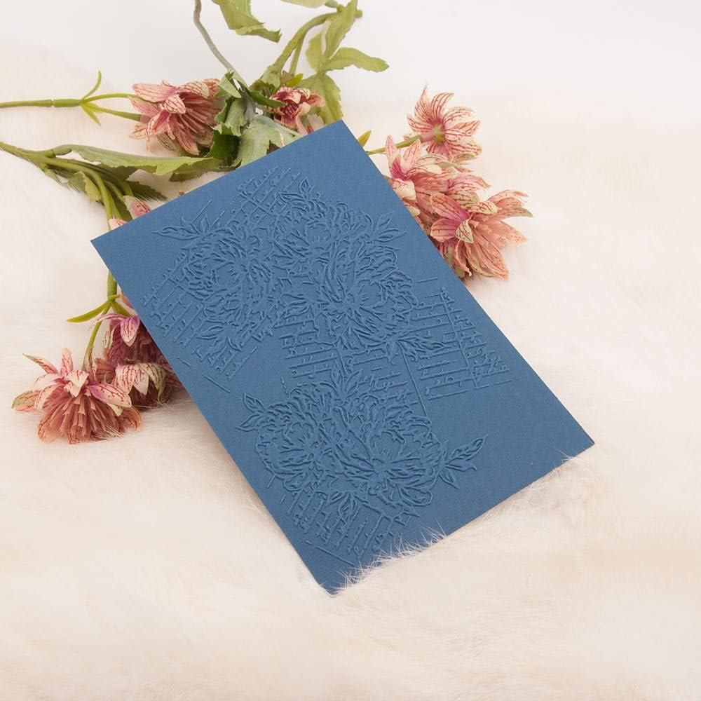 6Pcs Flower Leaf Embossing Folders DIY Craft Paper Card Embossing Template Stencil Paper Card Decorating Mold Plastic Embossing Machine Template for Card Making Scrapbooking Photo Album Decoration