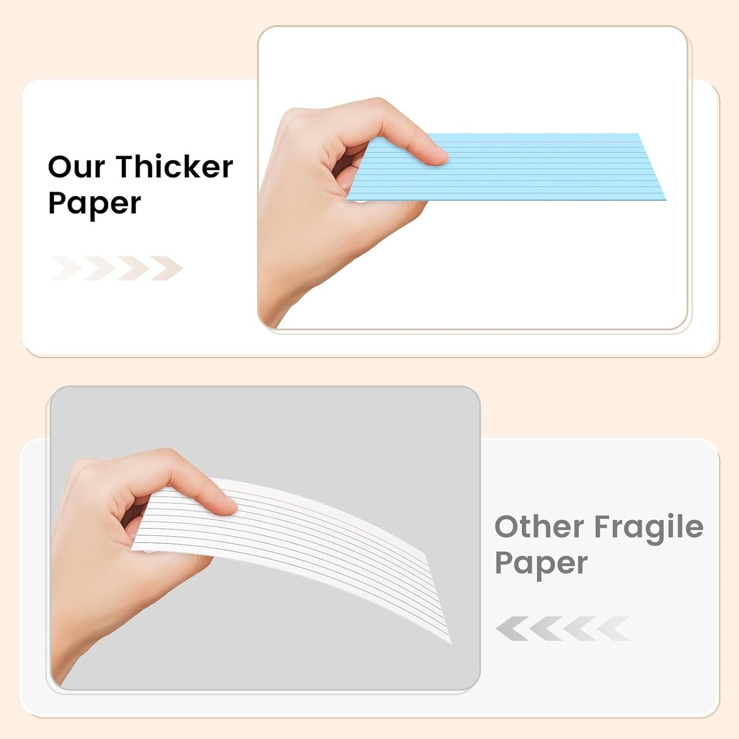 Index Cards 3x5 Inch, 250sheets, Flash Cards,Ruled Lined Colored Note Cards Paper For Studying, Schools Supplies, College, Office And Home Organization, Note Taking Supplies