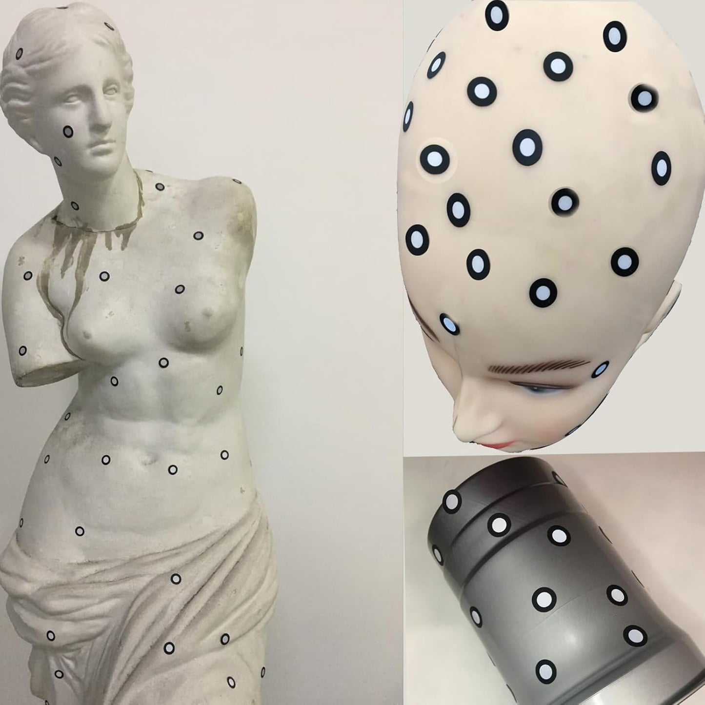 6.0mm Optical Tracking 3D Scanner Marker for Industrial Consumer 3D Scanner,3D Scanning Markers Dots Stickers Reference Point Markers for 3D Scanning,Diffuse Reflection Markers for 3D Scanner (100pcs)