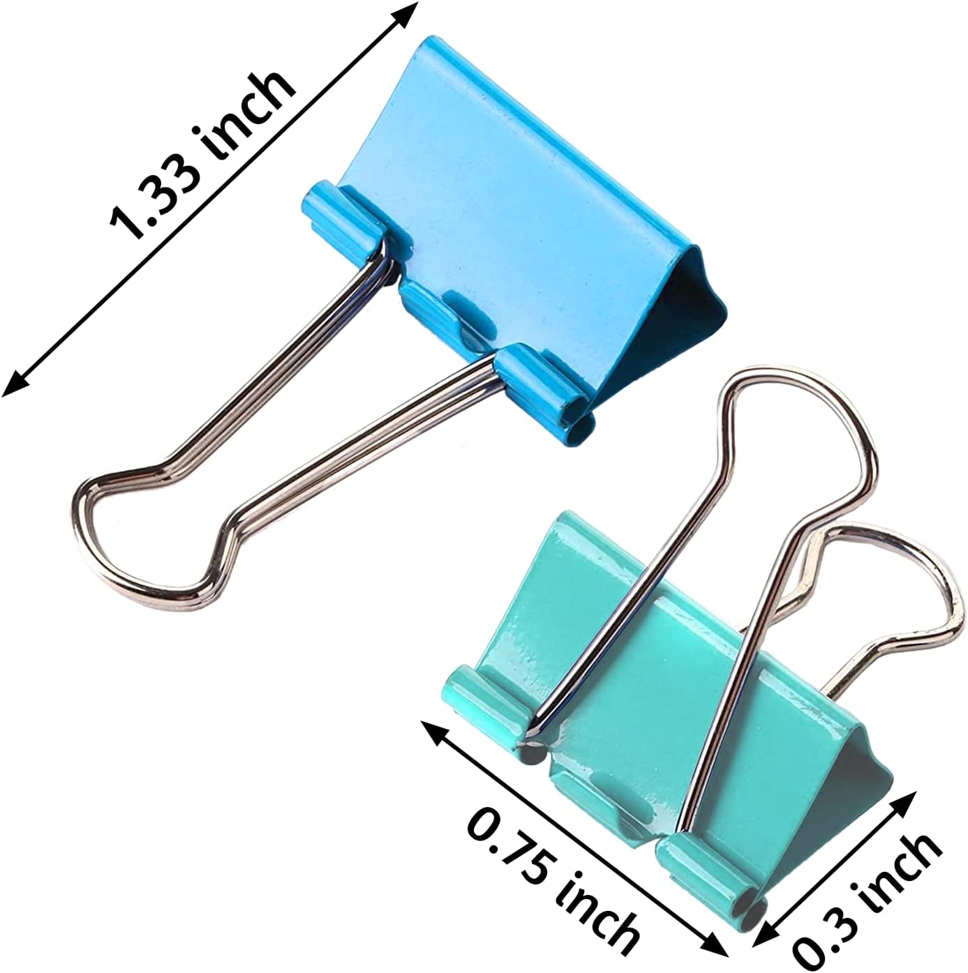 120 Pack Binder Clips 0.75 Inch, Small Paper Clamps, Assorted Color Mini Clips for Office Supplies, Home, School and Business