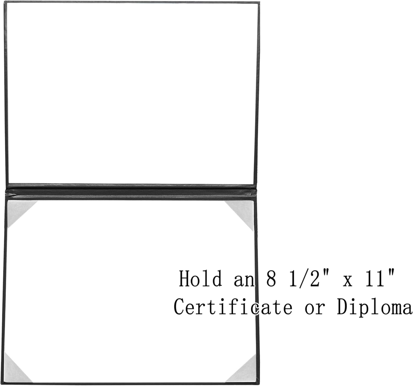 12 PCS Smooth Diploma Certificate Cover 8 1/2" x 11" Black