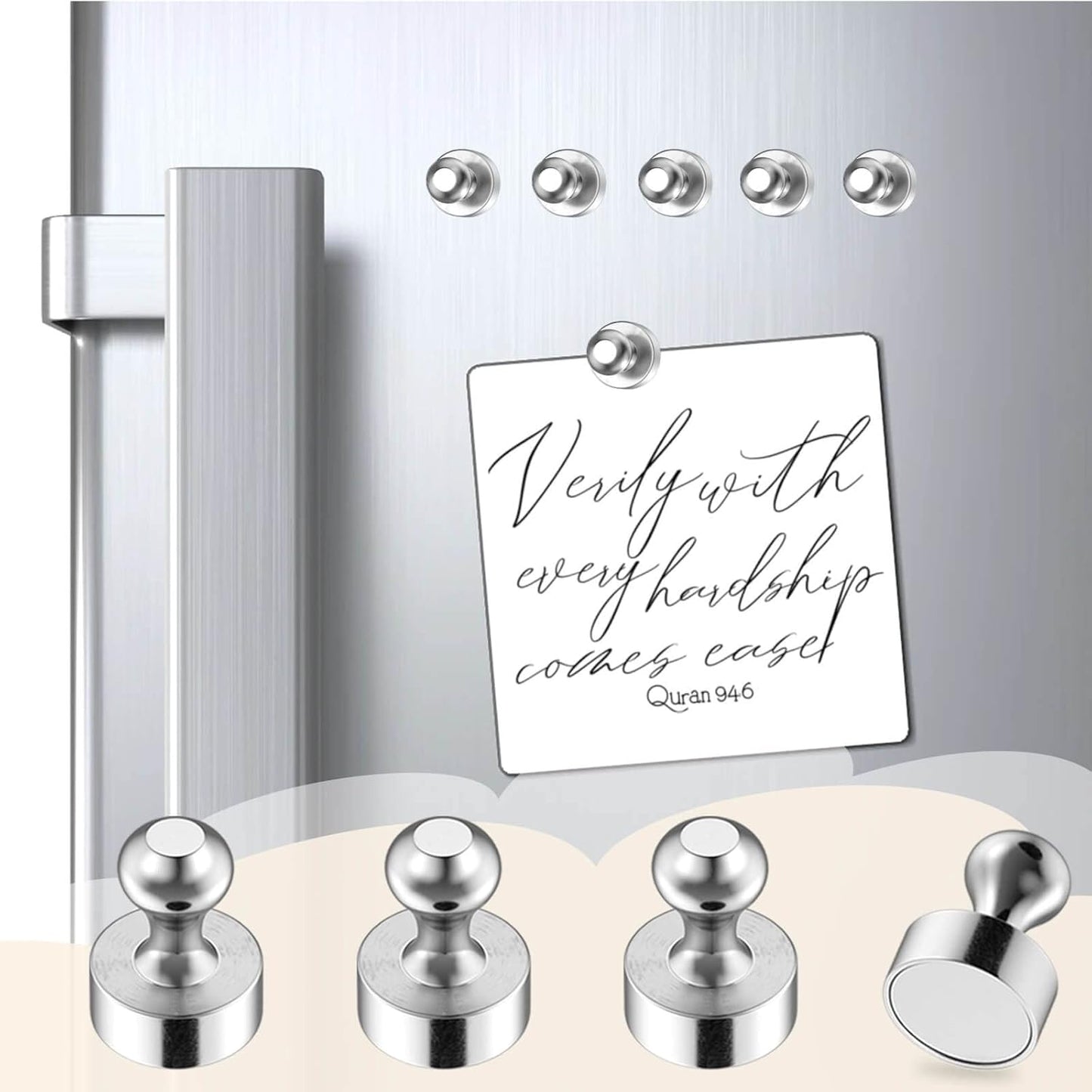 55Pcs Fridge Magnet, Refrigerator Magnets Small Rare Earth Magnet s for Whiteboard Magnets, Strong Push Pin Magnets for Classroom, Office and Dry Erase, Magnetic Decorative