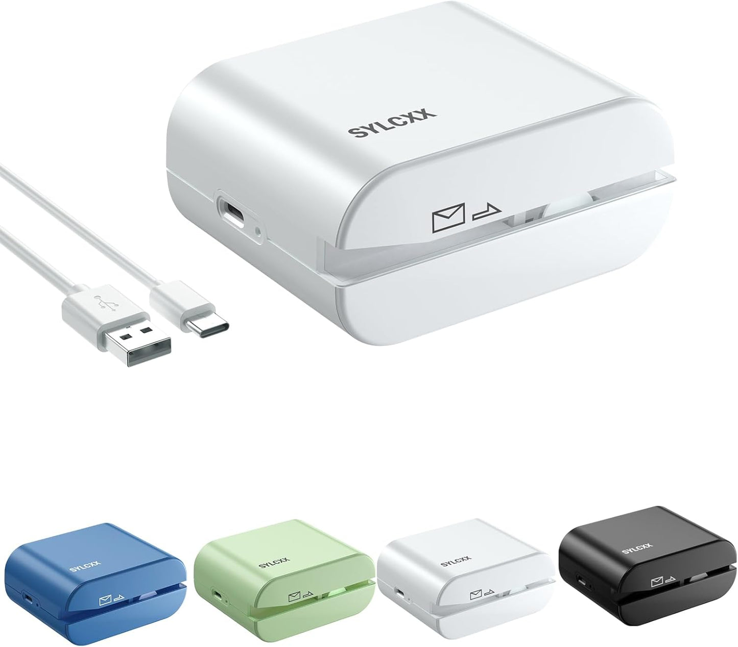 Rechargeable Electric Letter Opener - Letter Openers Envelope Slitter, Electric Envelope Opener, Mail Opener, Universal Envelope Efficient Letter Opener Tool for Office, Home (White)