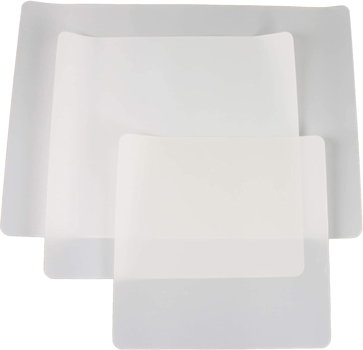 3 Pack PTFE Sheet/Teflon Sheets Multiple Sizes. Non Stick Transparent Reusable Sheets, Extra-Thick and Heat Resistant. Great as Applique Pressing Sheet, Heat Press Transfer, Ironing, Arts and Crafts