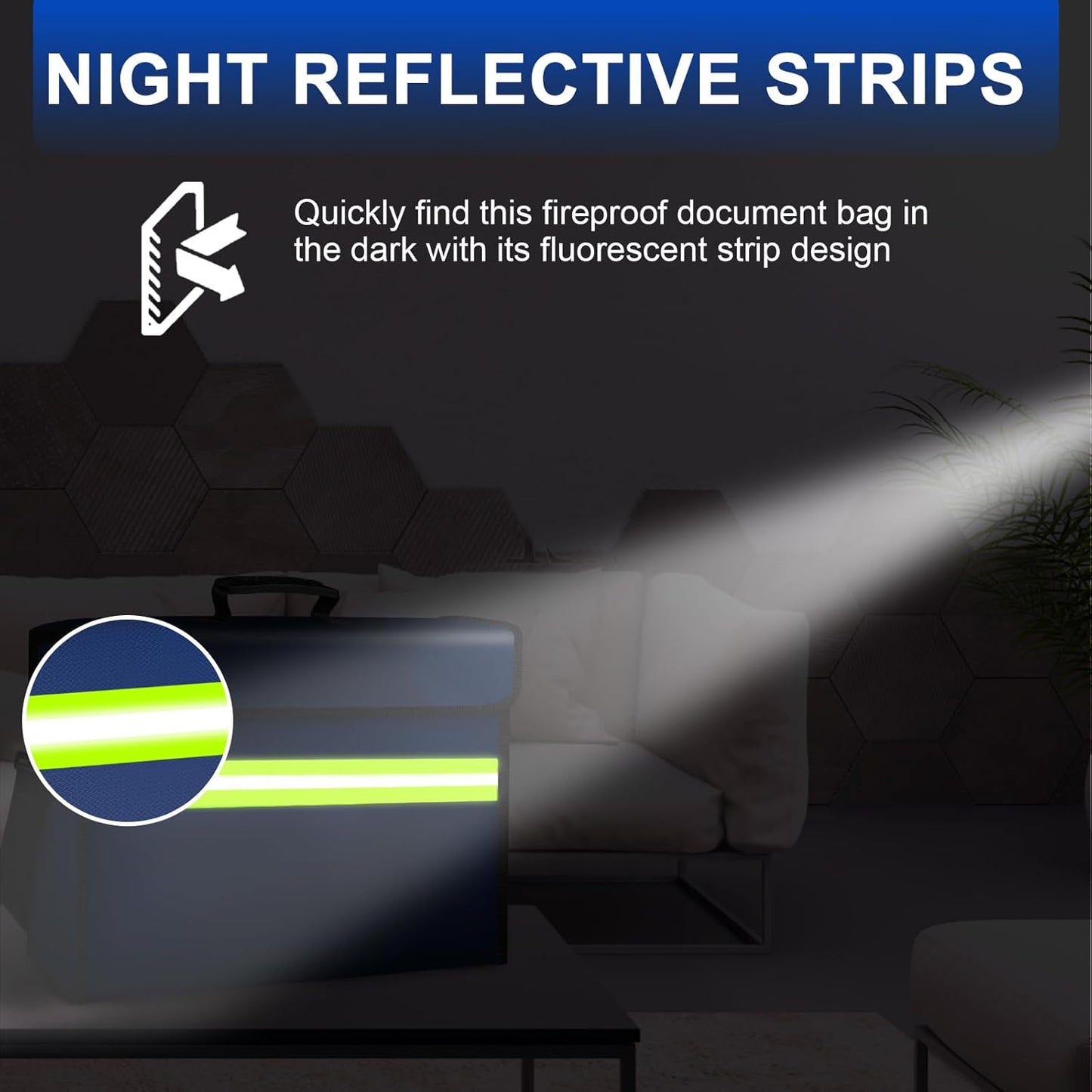 6500°F Large Fireproof Document Organizer with Lock,Upgraded 10 Layers Heat Insulated＆Waterproof Zipper,Removable Folder Layers/Wallet,Portable Home Travel Storage for Documents(16.5x12.4x5.5 inches)