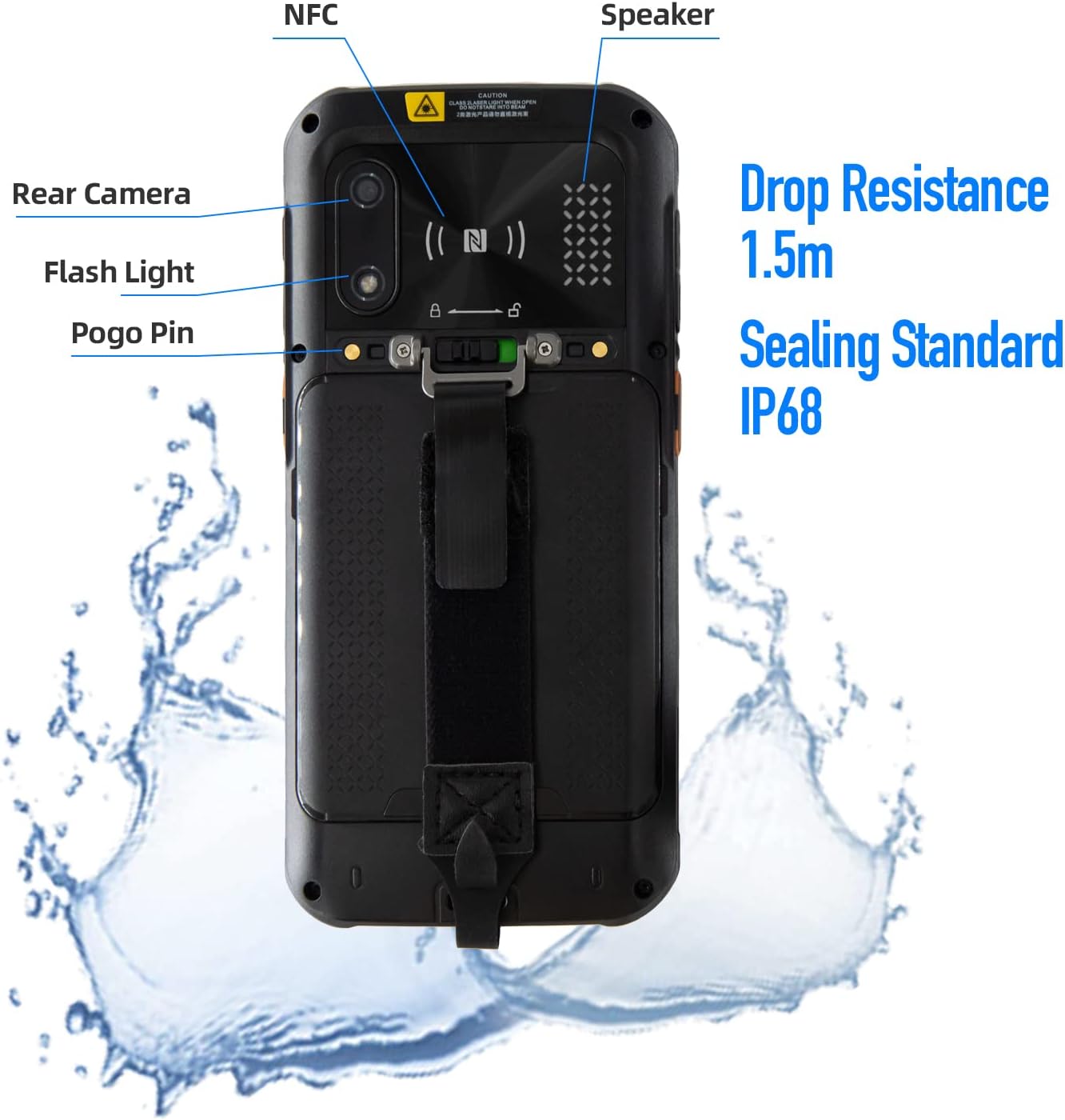 Android 11 with 5.5 inch Screen Barcode Scanner Handheld Mobile Terminal with Honeywell Scanner 1D 2D Barcode Data Capture, for Delivery Shipping Warehouse Retails Inventories System