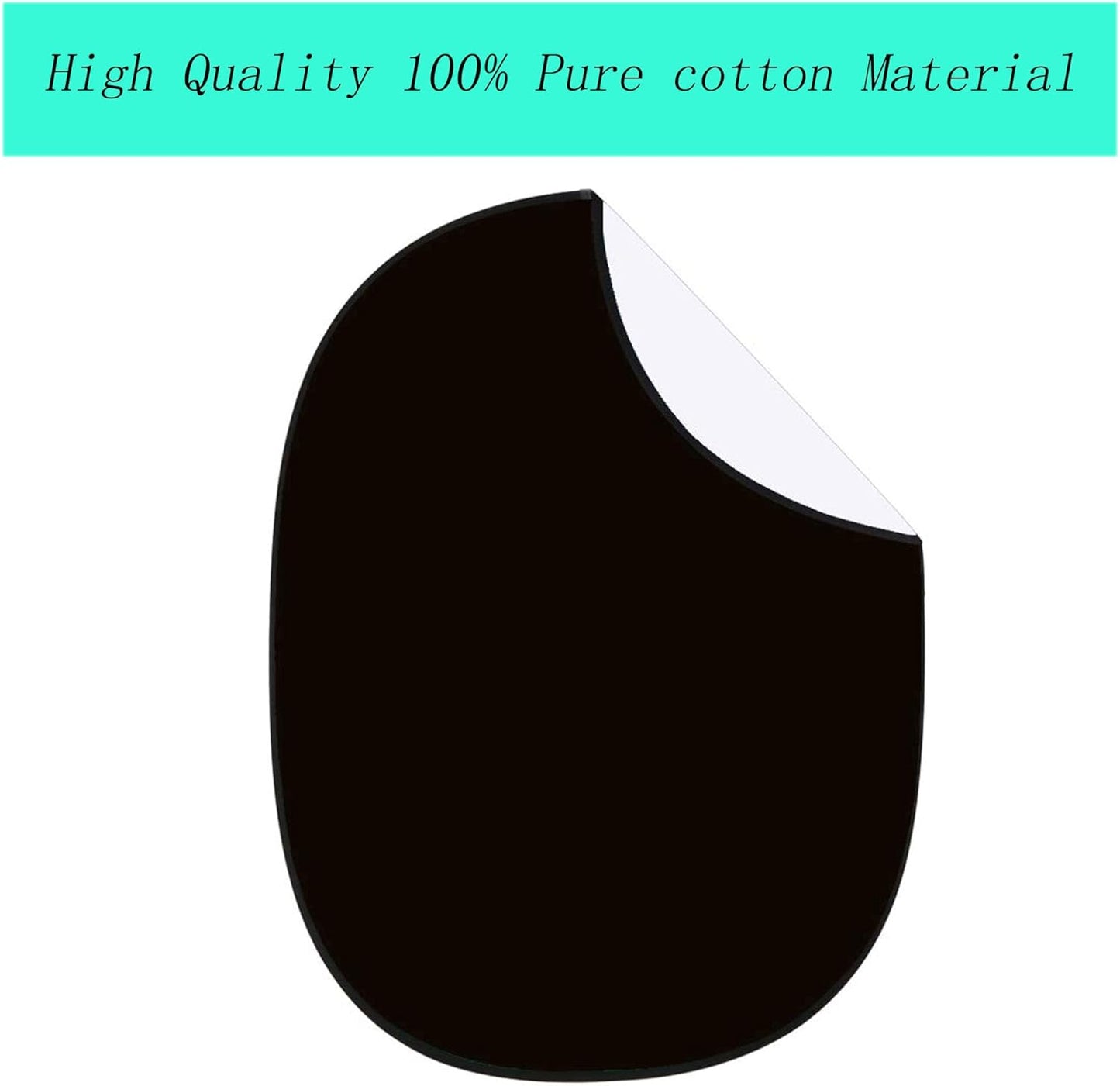 5x7ft/1.5x2m Chromakey Black White Backdrop with 7.8ft/2.4m Stand, 2-in-1 Reversible Collapsible Pop-Up Black White Screen Background Panel for Photography Studio, Live Streaming, Video Shooting