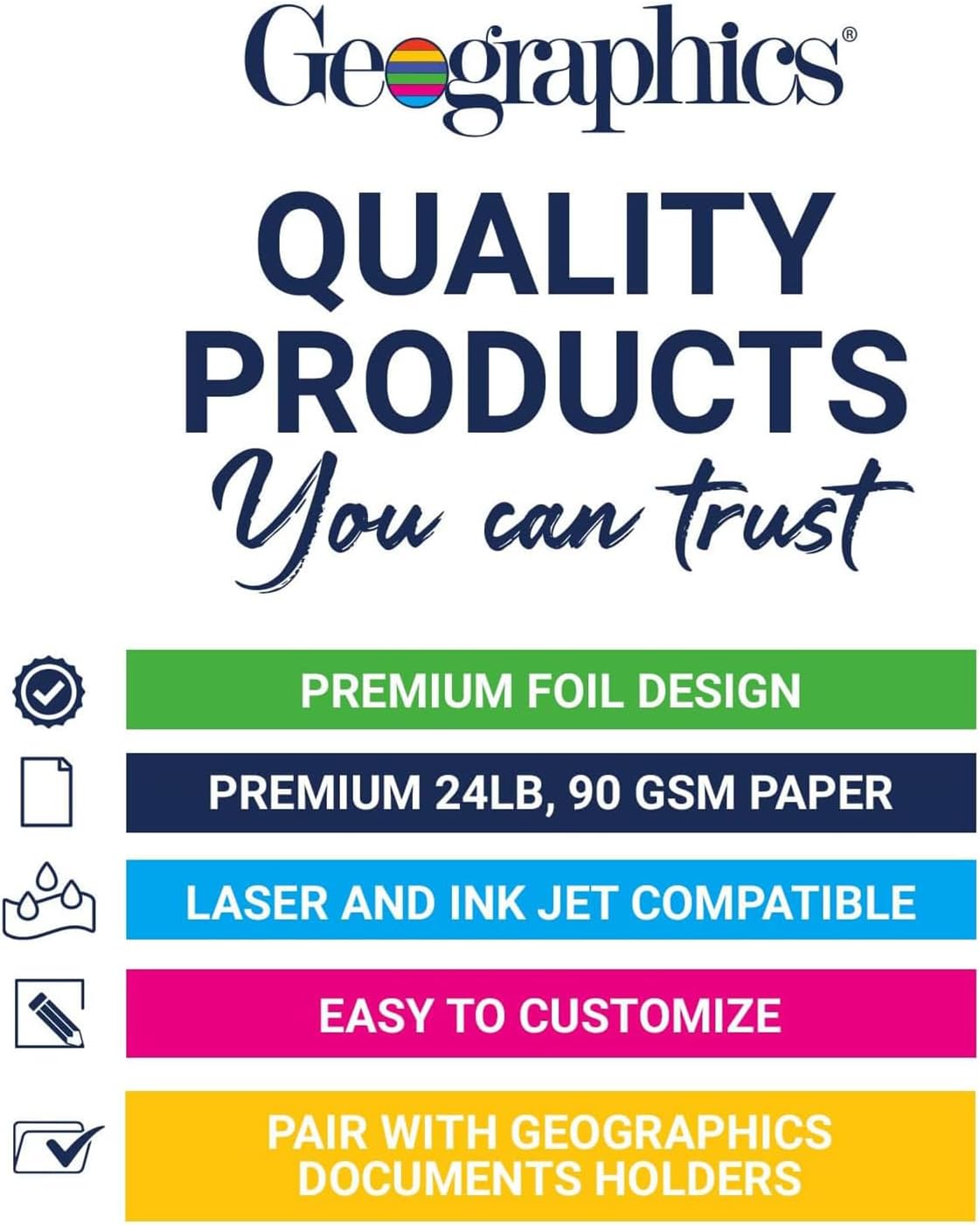 Blank Parchment Award Certificate Paper, 8.5 x 11", Elegant Blue Border Design (Pack of 50)