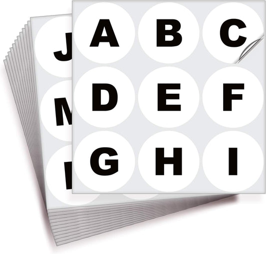 iSYFIX White Vinyl Letters Stickers - 3 inch Self-Adhesive, A to Z, 4 of Each Letter - Premium Decal for Indoor & Outdoor, for Inventory, Storage, Organizing, Alphabet for Boxes, Toolbox, Lockers