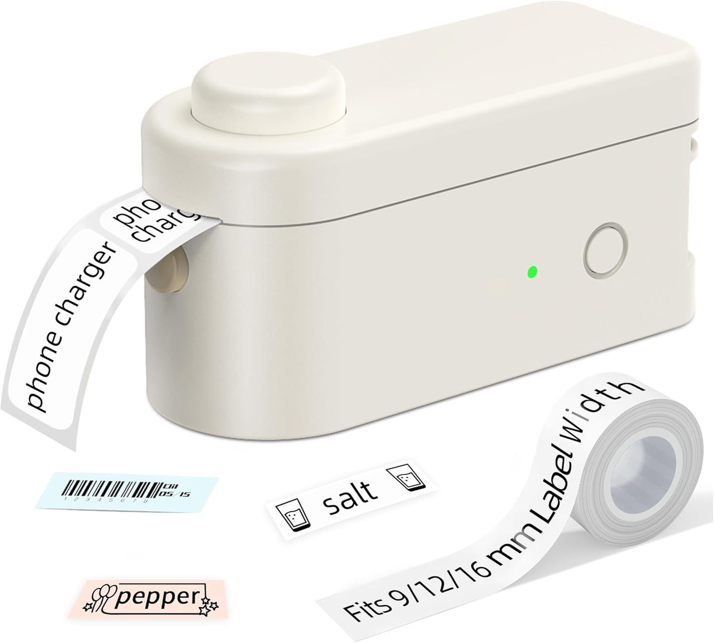 Makeid L1 Label Maker Machine with Tape - Portable & Rechargeable Label Makers Compatible with 9 12 16mm Waterproof Tape - Mini Bluetooth Labeler for Organizing Home Office School