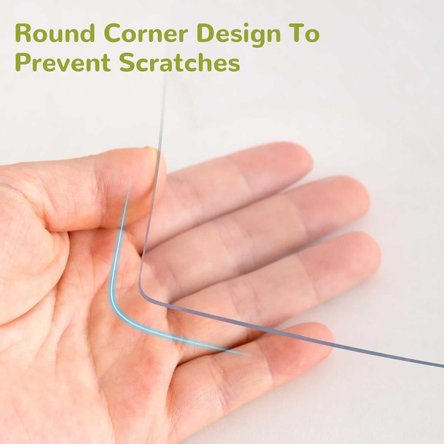 38 x 61 Inch Clear Table Cover Protector, Clear Table Protector for Dining Room Table, 1.5mm Plastic Table Cover, Waterproof Table Pad for Kitchen, Office