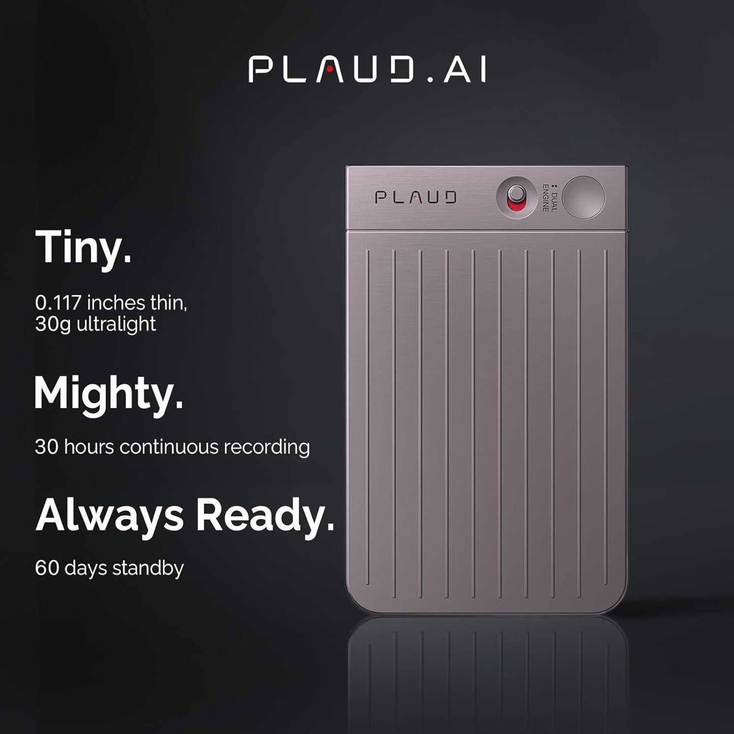 AI Voice Recorder, Note Voice Recorder w/Case, App Control, Transcribe & Summarize with AI Technology, Support 112 Languages, 64GB Memory, Audio Recorder for Lecture, Meeting, Call, Interview