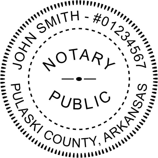 Arkansas Round Notary Stamp | Official State Notary Stamp | Official Seals | Meets State Specifications (Arkansas, Round Stamp)