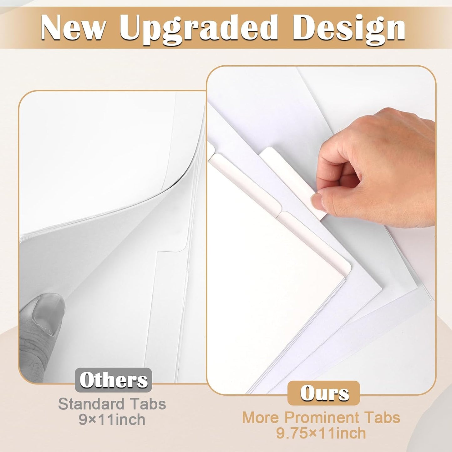 12 Sheet Recipe Dividers for 3 Ring Binder with 4 Tabs 9 3/4”×11” Paper Recipe Binder Dividers Blank Recipe Organizer Personalized Family Recipe Binder for Kitchen (White)