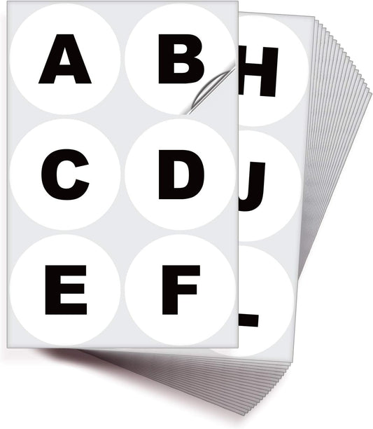 iSYFIX White Vinyl Letters Stickers - 4 inch Self-Adhesive, A to Z, 4 of Each Letter - Premium Decal for Indoor & Outdoor, for Inventory, Storage, Organizing, Alphabet for Boxes, Toolbox, Lockers
