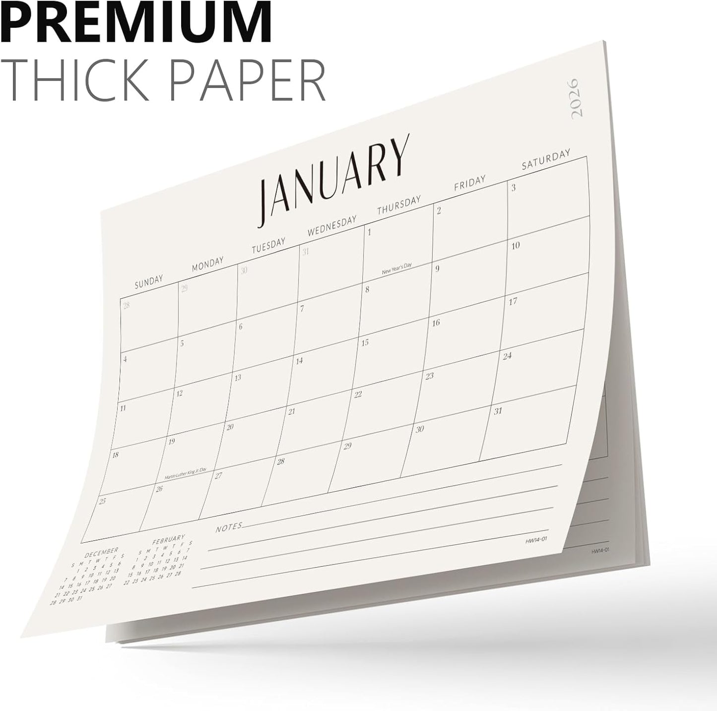 Jotsome Desk Calendar 2025-2026 with Desktop Mat, Desk Pad Calendar From Now to December 2026 14x10.5 inch, Desk Blotter Calendar for Home Office and School, Easy Planning, Apricot