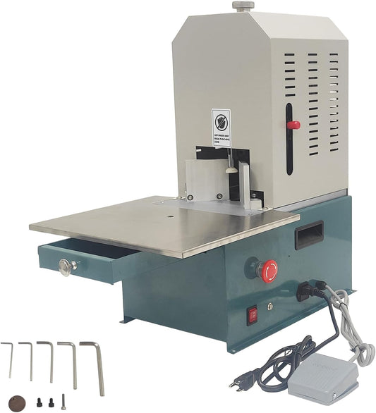 Electric Corner Round Cutting Machine with Foot Switch Electric Corner Rounder with R3 R4 R5 R6 R8 R9 R10 Seven Kinds of Knives for Name Card Notebook PVC 110V 180W
