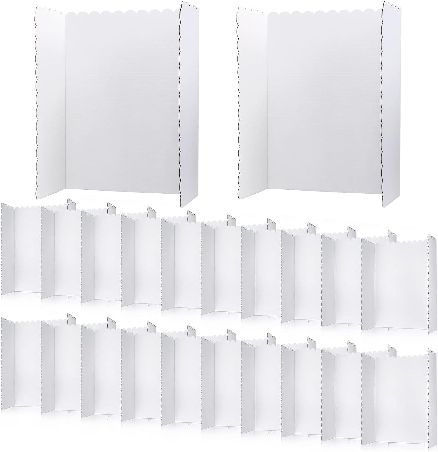 24 Pcs 24 x 36 Inch Trifold Poster Display Boards White for Science Fair Presentation Projects Photo Exhibition Display Tri fold Board Foldable Paperboard for School Supplies Bulk Business