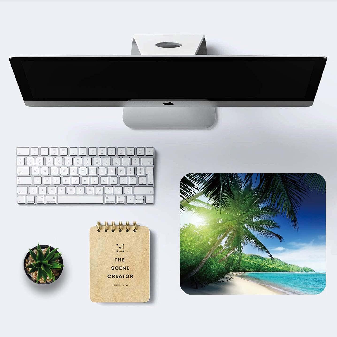 Beach in Sunset Mouse Pad,Non-Slip Rubber Base Wireless Gaming MousePads for Computers Laptop Office,Cute Mouse Pads with Designs for Women