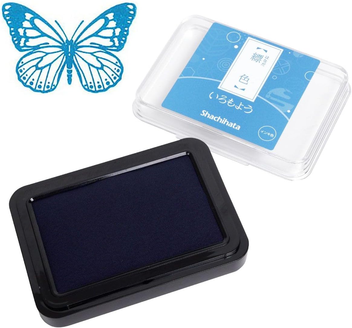IROMOYO Stamp PAD, Traditional Japanese Ink Colour, Oil-Based Ink pad - Cobalt Blue