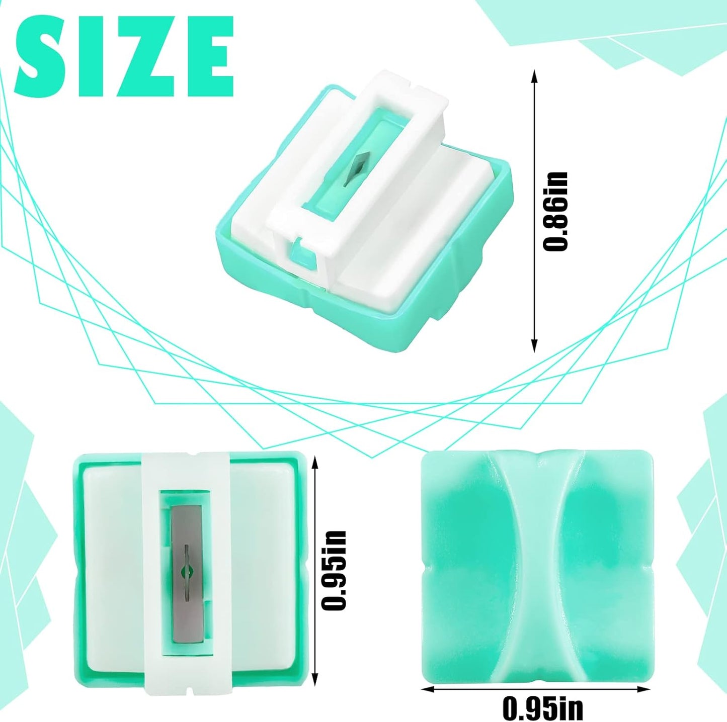 Mudder 10 Pieces Paper Cutter Replacement Blade Cutting Replacement Blades Refill for A4 Black and White Paper Trimmer(Mint Green)